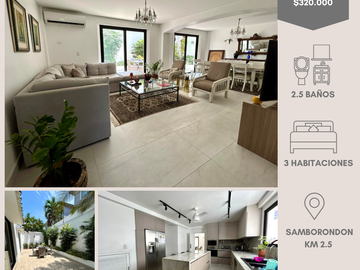 SAMBORONDON KM2.5, Vendo Casa remodelada 3 dormitorios $320.000