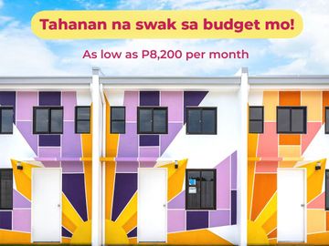 8K Monthly for Townhouse! FAST-TURNOVER! RFO!