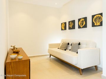 Departamento en venta en La Cruz de Huanacaxtle a solo 150m de la playa.