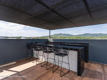 Departamento en venta en La Cruz de Huanacaxtle a solo 150m de la playa.