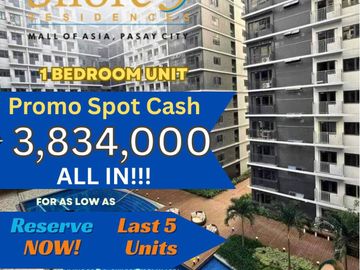 3,834,000 Spot Cash in SHORE 3 Residences Mall of Asia