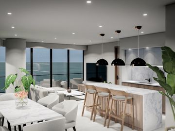 Departamento de lujo frente a playa en venta en Crystal Cove, El Tizate, Nayarit.