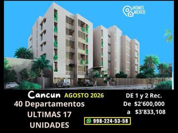Departamento en Pre-Venta desde $2 Millones  Cerca Av. Fonatur