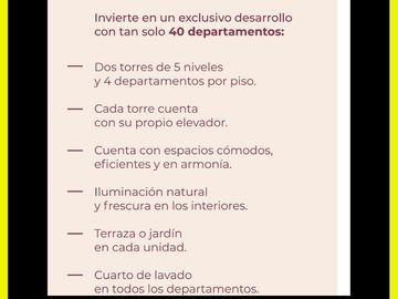 Departamento en Pre-Venta desde $2 Millones  Cerca Av. Fonatur
