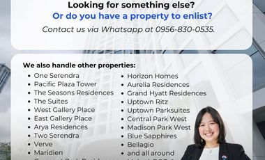 FOR SALE: Aurelia Residences in BGC – 3BR Condo Unit (Direct Buyers Only) - West East Gallery Place, Verve, Maridien, One Serendra, Grand Hyatt