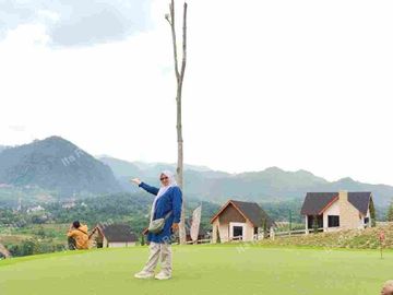kavling Investasi Ber Nuansa Eropa di Puncak 2 Bogor_ada Mini Golf dan Mini Zoo Suasana nya Dingin, View Pegunungan