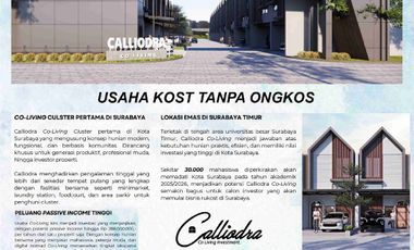Calliodra Co Living, Surabaya. Rumah Kos berkonsep co-living persis di sebelah UPN Veteran