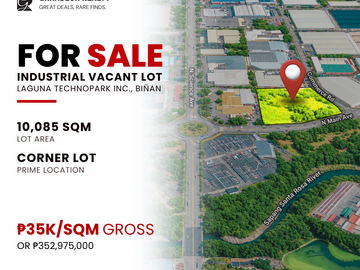 FOR SALE | Prime Corner Vacant Lot in Laguna Technopark, Biñan, Laguna