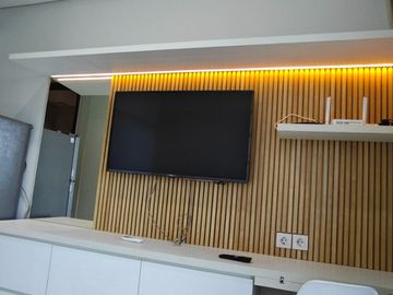 Apartemen Puri Mansion Disewakan Tipe Studio Favorit 21 m2 Kondisi Furnish Interior Estetik Senada Harga Termurah 24 Juta/Tahun