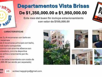 Venta de departamento en vista briza zona diamante  cerca de playa