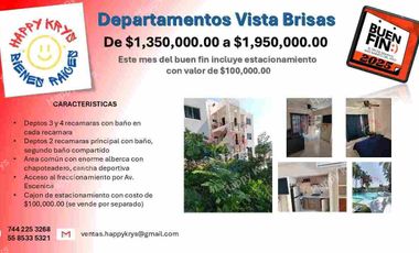 Venta de departamento en vista briza zona diamante  cerca de playa