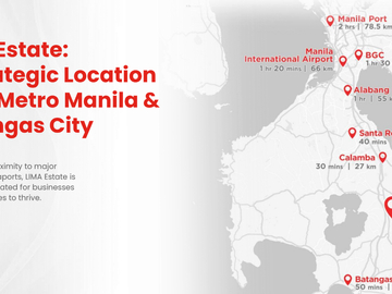 FOR SALE INDUSTRIAL LOT & COMMERCIAL LOTS IN LIMA ESTATE LIPA MALVAR BATANGAS