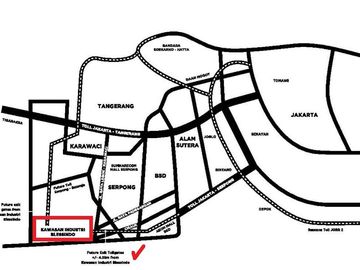 Kavling Industri siap bangun di Kawasan Inudtri Blessindo-Tangerang