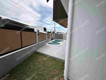 Brand New Corner House and Lot with pool For Sale near Angeles Toll Exit via NLEX, Landers and Marquee Mall
