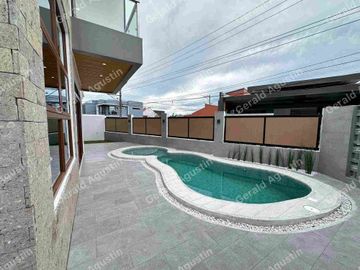 Brand New Corner House and Lot with pool For Sale near Angeles Toll Exit via NLEX, Landers and Marquee Mall