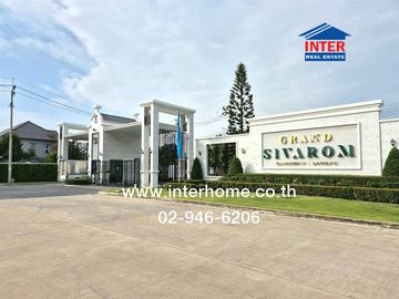 Two-story detached house, 72.5 sq.w., Grand Sivarom Village, Sukhumvit-Bang Pu, near Bang Pu Industrial Estate and Bang Pu Beach Resort, Samut Prakan.