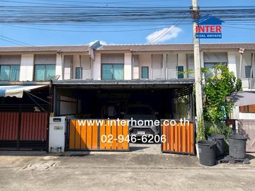 Two-story townhome, 24.3 sq.wa., Pruksa 115 Village, Soi Khlong 1/2, Rangsit-Nakhon Nayok Road, Yothathikan Road, Khlong Luang, Pathum Thani.