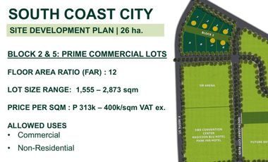 Commercial Lots For Sale at South Coast City- South Road Properties (SRP), Cebu City, Philippines