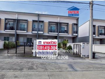 Two-story townhome, 43.5 sq.wah, Grandville Village, Pathum Thani-Sai Nai Road, Bangkok-Pathum Thani Road, Mueang Pathum Thani, Pathum Thani.