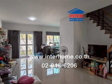 Two-story townhome, 43.5 sq.wah, Grandville Village, Pathum Thani-Sai Nai Road, Bangkok-Pathum Thani Road, Mueang Pathum Thani, Pathum Thani.