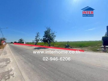 64 rai 112 sq.wa. vacant land for sale. Located in a prime location opposite a temple, near the Sansiri factory, on Lam Sai-Nimit Mai Road (Pathum Tha