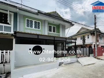 Two-story townhome, 35 sq.wa., Pruksa 13 Village, Rangsit-Nakhon Nayok Road, Klong Sam Canal Road, Klong Luang, Pathum Thani.