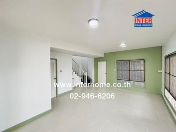 Two-story townhome, 35 sq.wa., Pruksa 13 Village, Rangsit-Nakhon Nayok Road, Klong Sam Canal Road, Klong Luang, Pathum Thani.
