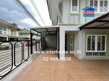 Two-story townhome, 35 sq.wa., Pruksa 13 Village, Rangsit-Nakhon Nayok Road, Klong Sam Canal Road, Klong Luang, Pathum Thani.