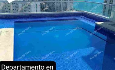 Renta de departamento en fraccionamiento lomasdel mar  cerca de playa en Acapulco