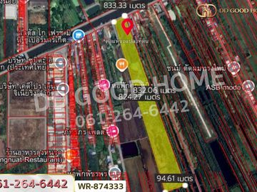 WR-874333 Land plot of 39 rai 379.1 sq.wa in Wang Noi, Ayutthaya, near Wang Noi Hospital.