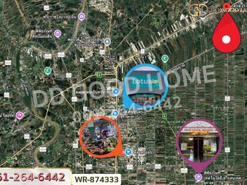 WR-874333 Land plot of 39 rai 379.1 sq.wa in Wang Noi, Ayutthaya, near Wang Noi Hospital.