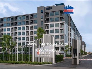 26.27 sq.m. condominium at D Condo Campus Hideaway, Khlong Luang-Chiang Rak Road, Khlong Nueng Road, Khlong Luang, Pathum Thani.