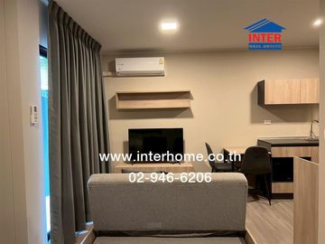 26.27 sq.m. condominium at D Condo Campus Hideaway, Khlong Luang-Chiang Rak Road, Khlong Nueng Road, Khlong Luang, Pathum Thani.