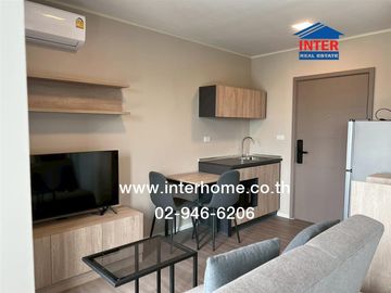 26.27 sq.m. condominium at D Condo Campus Hideaway, Khlong Luang-Chiang Rak Road, Khlong Nueng Road, Khlong Luang, Pathum Thani.