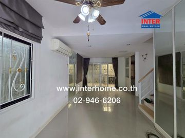 Two-story townhome, 27.2 sq.wa., The Connect 28 Village (Soi 7, end unit), Phloemsin Road, Wacharaphon Road, Sai Mai District, Bangkok.