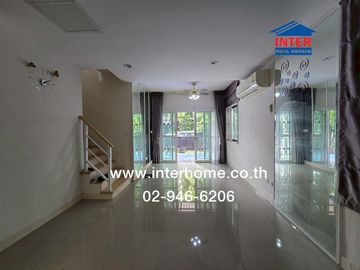 Two-story townhome, 27.2 sq.wa., The Connect 28 Village (Soi 7, end unit), Phloemsin Road, Wacharaphon Road, Sai Mai District, Bangkok.