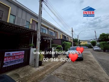 Two-story townhome, 27.2 sq.wa., The Connect 28 Village (Soi 7, end unit), Phloemsin Road, Wacharaphon Road, Sai Mai District, Bangkok.