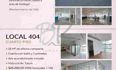 Oficinas en renta, Av tulum y Acanceh, Cancún Quintana Roo