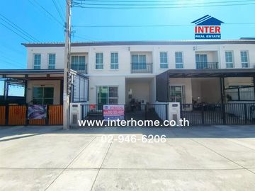 Two-story townhome, 17.8 sq.wah, Pruksa Sukhumvit-Bangpu Village, near Bangpu Bus Terminal, Sukhumvit Road, Khlong Khut Road, Mueang Samut Prakan, Sam