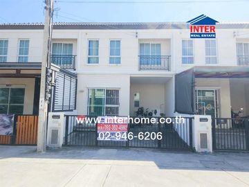 Two-story townhome, 17.8 sq.wah, Pruksa Sukhumvit-Bangpu Village, near Bangpu Bus Terminal, Sukhumvit Road, Khlong Khut Road, Mueang Samut Prakan, Sam