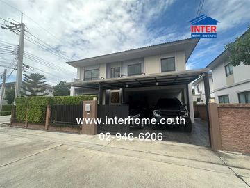 Two-story detached house, 54.6 sq.w., The Plant Bangna-Wongwaen, near Bangchak gas station, Sukhumvit 2 branch, Kanchanaphisek Road, Ladkrabang Road (