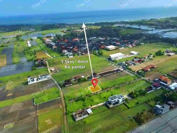 Tanah Pantai Kedungu dekat pantai view sawah lingkungan villa