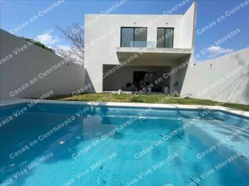 CASA NUEVA EN VENTA MODERNA EN RESIDENCIAL JIUTEPEC ALBERCA Y JARDN