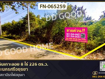 FN-065259 Land for sale in Koh Loi, Phra Nakhon Si Ayutthaya, near Ayutthaya train station.