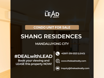 Facing Golf Shang Residences Wack Wack condo for sale 2 bedroom Shang condo for sale
