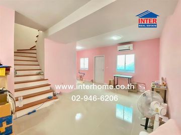 Two-story townhome, 17.6 sq.wah, Lalin Town Lio Wongwaen Lam Luk Ka-Khlong 6, near Lam Luk Ka Police Station, Lam Luk Ka Road, Wat Ket Prapha Road, La
