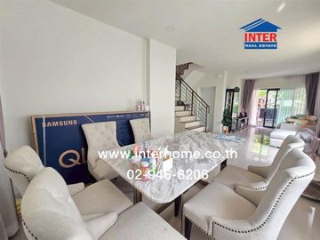 Two-story semi-detached house, 39.2 sq.wah, Centro Onnut-Suvarnabhumi Village, Soi Kingkaew 37, Kingkaew Road, Bang Phli, Samut Prakan.