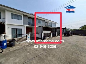Two-story townhome, 17.8 sq.wa., Pruksa 113 Village, Bangkok-Pathum Thani, near Wat Nong Prong, Soi Wat Nong Prong, Bangkok-Pathum Thani Road, Ratchap