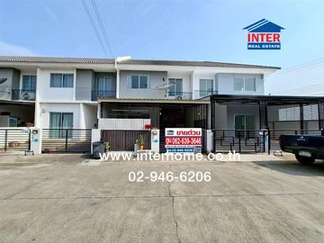 Two-story townhome, 17.8 sq.wa., Pruksa 113 Village, Bangkok-Pathum Thani, near Wat Nong Prong, Soi Wat Nong Prong, Bangkok-Pathum Thani Road, Ratchap