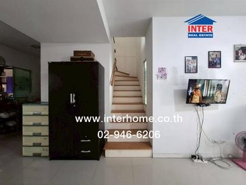 Two-story townhome, 17.8 sq.wa., Pruksa 113 Village, Bangkok-Pathum Thani, near Wat Nong Prong, Soi Wat Nong Prong, Bangkok-Pathum Thani Road, Ratchap